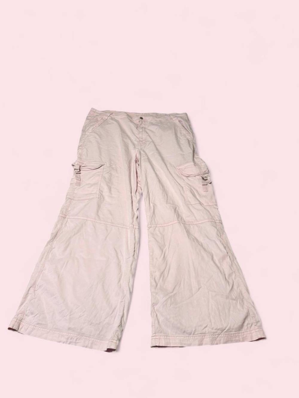 American Eagle Outfitters pink super high rise Wide Leg Cargo Pants
